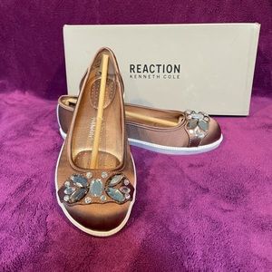 Ballet flat by Kennth Cole Reaction.  Bronze.